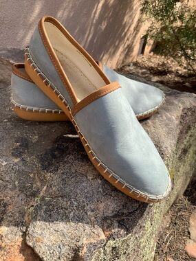 VIVANZ Denim Leather Driving Moccasin 39M🩵